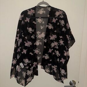 Floral, flowy cardigan top